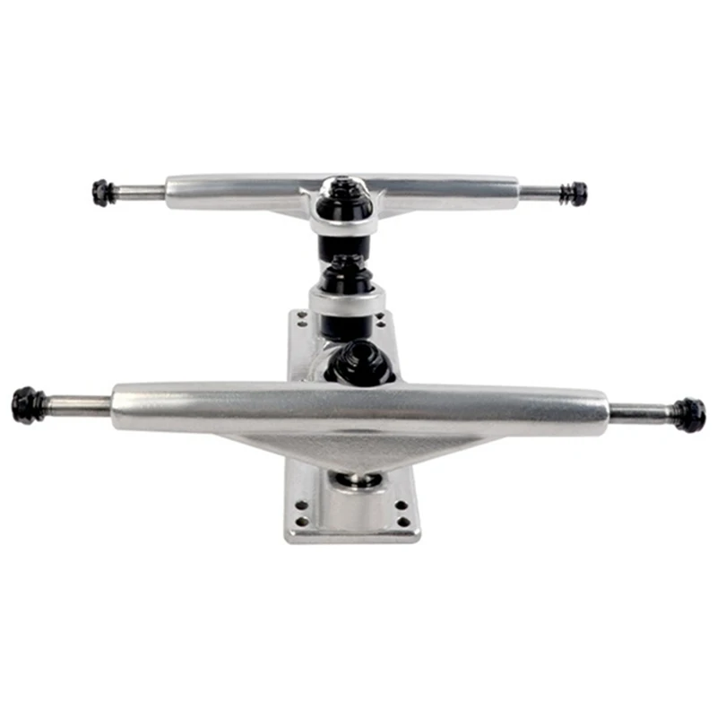 2 Stuks Dubbeldeks Longboard Truck 7 Inch Skateboard Stand Zilver Aluminium Vrachtwagen Zwaartekracht Casting Technologie