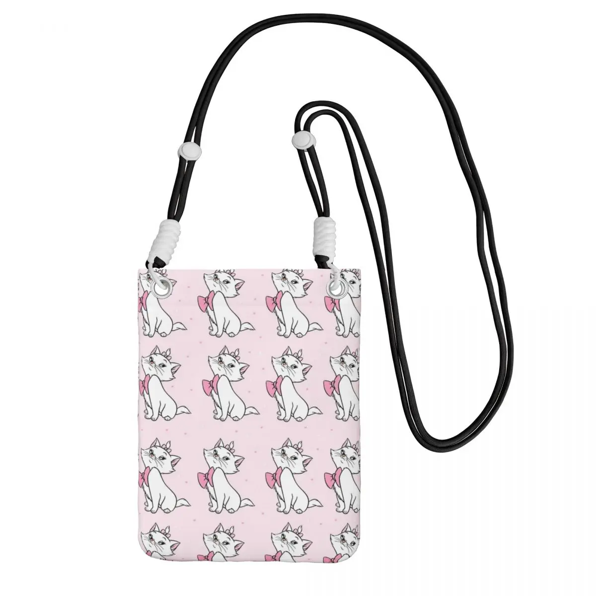 

Custom Marie Cat Mobile Phone Bag Cycling Camping Women Men Cat Animation Small Crossbody Purse Smart Phone Wallet With Strap