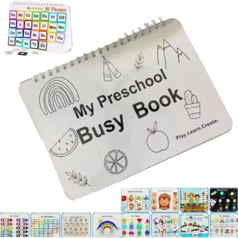 My Preschool Busy Book Preschool Baby Manual Education Exercise Book Early Childhood Education Interactive Puzzle Exercise Book