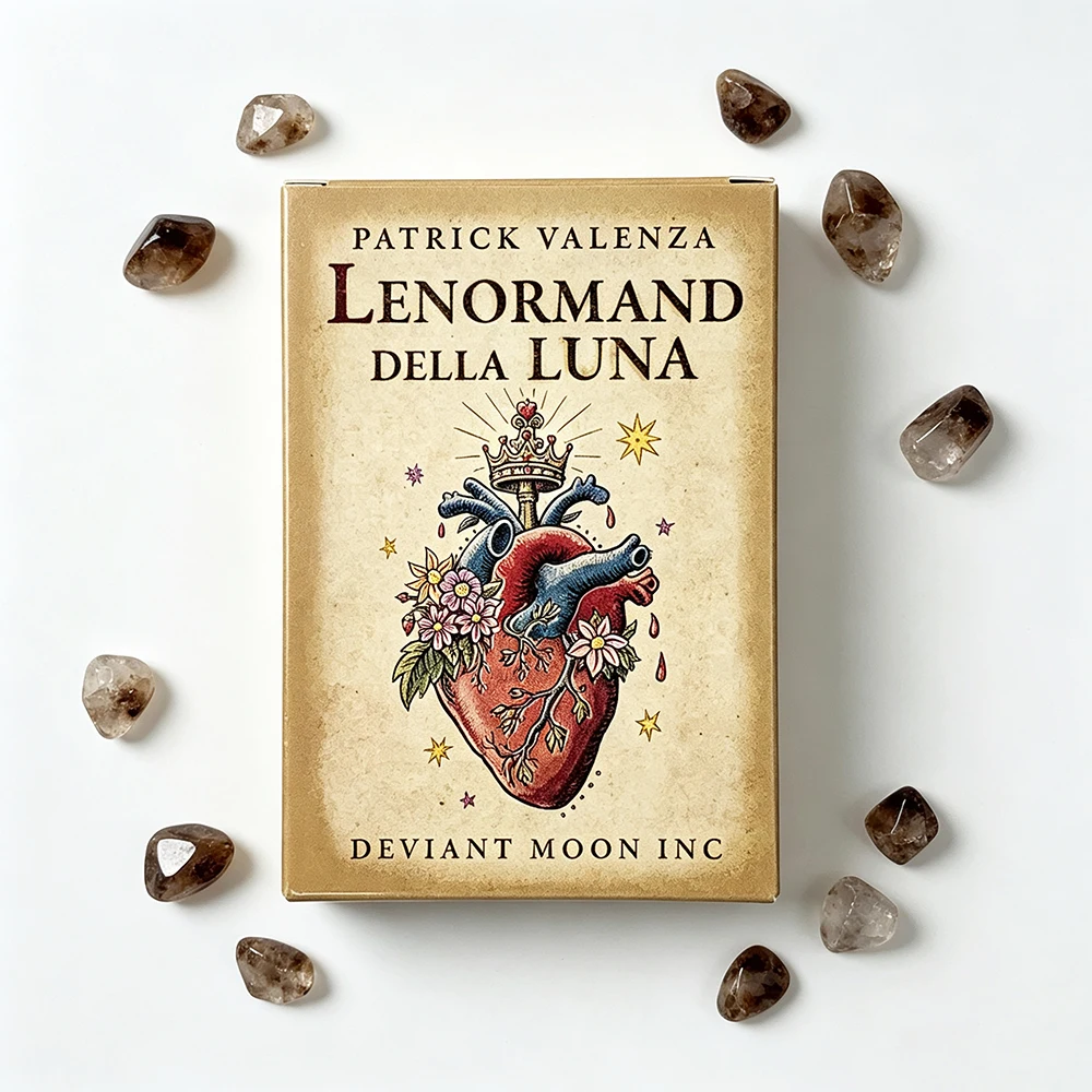 Lenormand Della Luna Oracle Cards 36 Cards Vintage Heart Art Deck Fate Divination Cards Game Spiritual Reading Oracle Cards