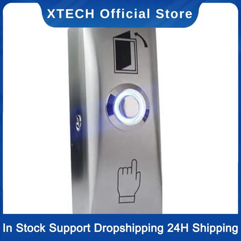 XTECH Zinc Alloy LED Backlight Door Exit Release Push Button GATE DOOR Exit Button For Access Control System
