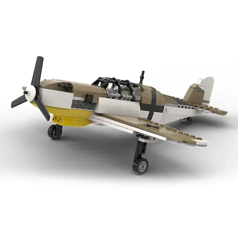 Moc Bausteine Militärflugzeug Modell Die Messerschmitt Bf 109 F4 Technologie Blöcke Geschenke Weihnachten Spielzeug DIY Sets Montage