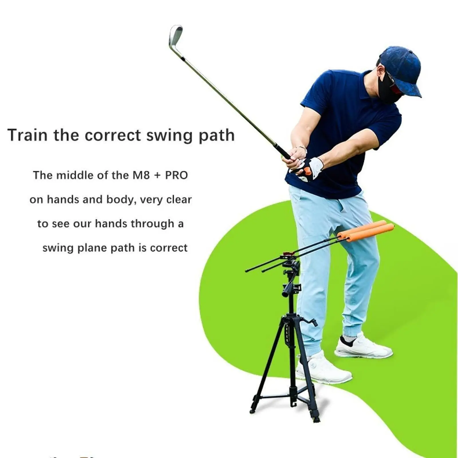 

Multi Mode Golf Swing Trainer with Anti Slip Stand Golf Practice Equipment for Golfers Home Backyard Training