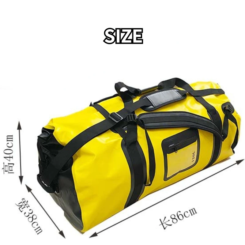 120L Large Capacity Waterproof Dry Bag Outdoor  Beach Swimming Activity Tent Camping Hiking Fishing Bag Motocycle Bag