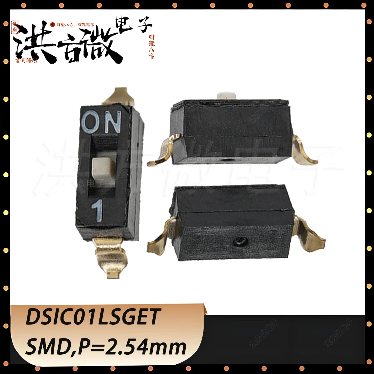 10PCS SMD 2pin ROHS 1position 2.54mm Pitch Flat Toggle Raised SPST Seesaw Long Push S-type UL94V0 Slide Dial Switch NEW Original