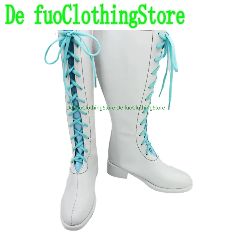

Love Live Kotori Minami Wonderful Rush Blue White Cosplay Shoes Boots Game Anime Halloween DefuoClothing Shoes Store