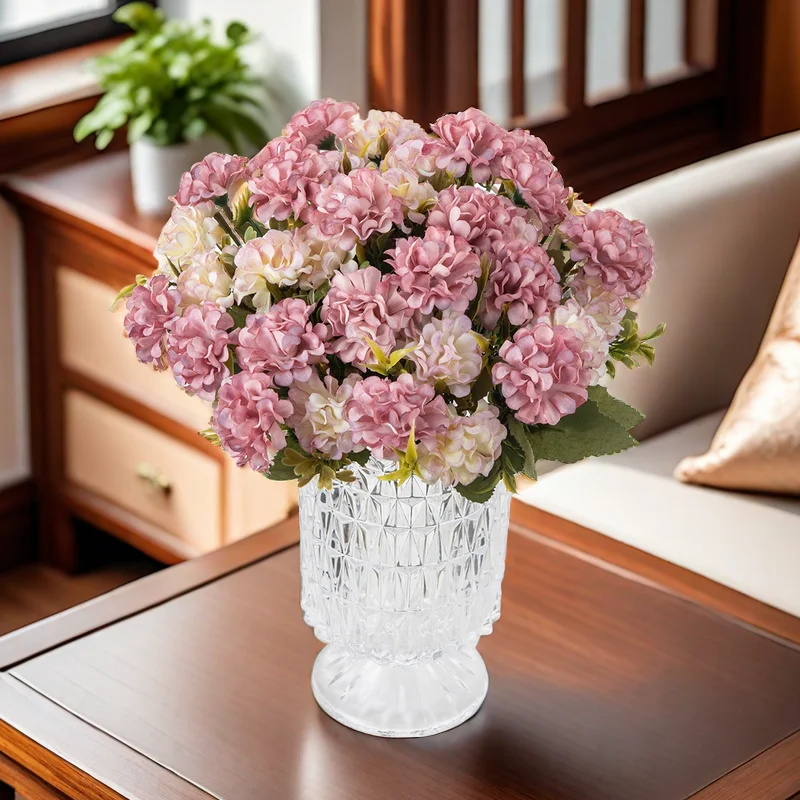 Silk ArtificialFlower hydrangea Wedding BridalBouquet Home Christmas Outdoor garden bonsai Arch diy gift box festival Decoration