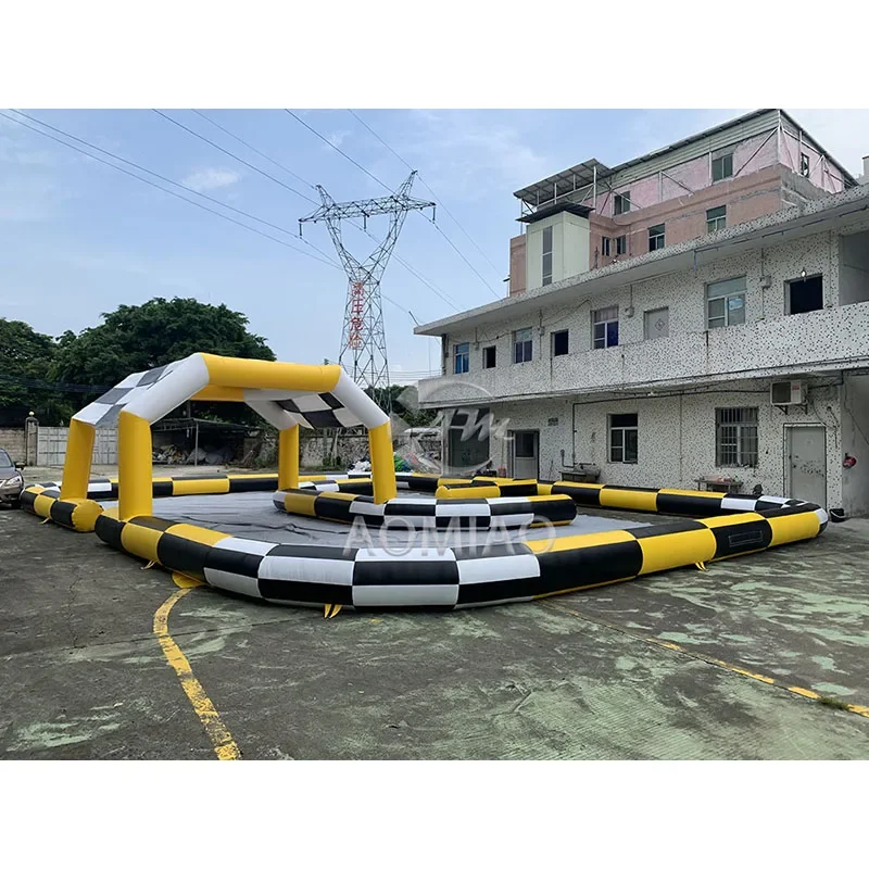 أطفال في الهواء الطلق نفخ سباق المسار ركوب اللعب سيارة ممتصة للصدمات سباق المحكمة سباق المسار نفخ #2