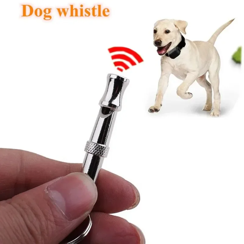 Pet Dogs Whistle Adjustable Stop Barking Ultrasonic Sound Dogs Training Flute Training Toys With Keychain