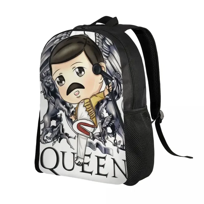 Freddie Mercury-mochila para ordenador portátil de dibujos animados para hombre y mujer, bolsa básica para estudiantes universitarios