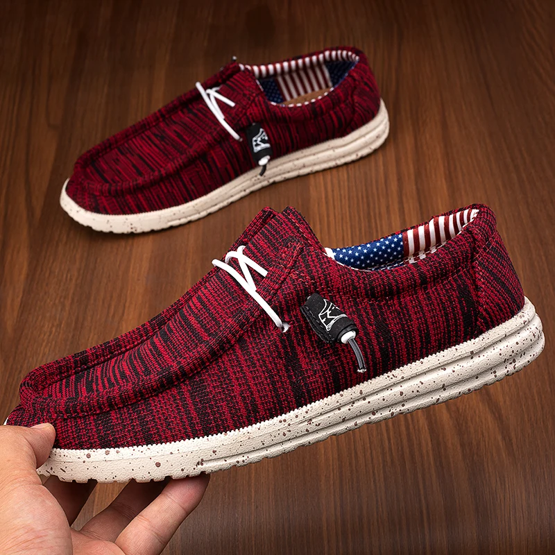 

Мужские дышащие топсайдеры, туфли на одну ногу, лоферы, повседневная бронеобувь, легкие парусиновые лоферы на шнуровке, лоферы для прогулок, 2025 г.