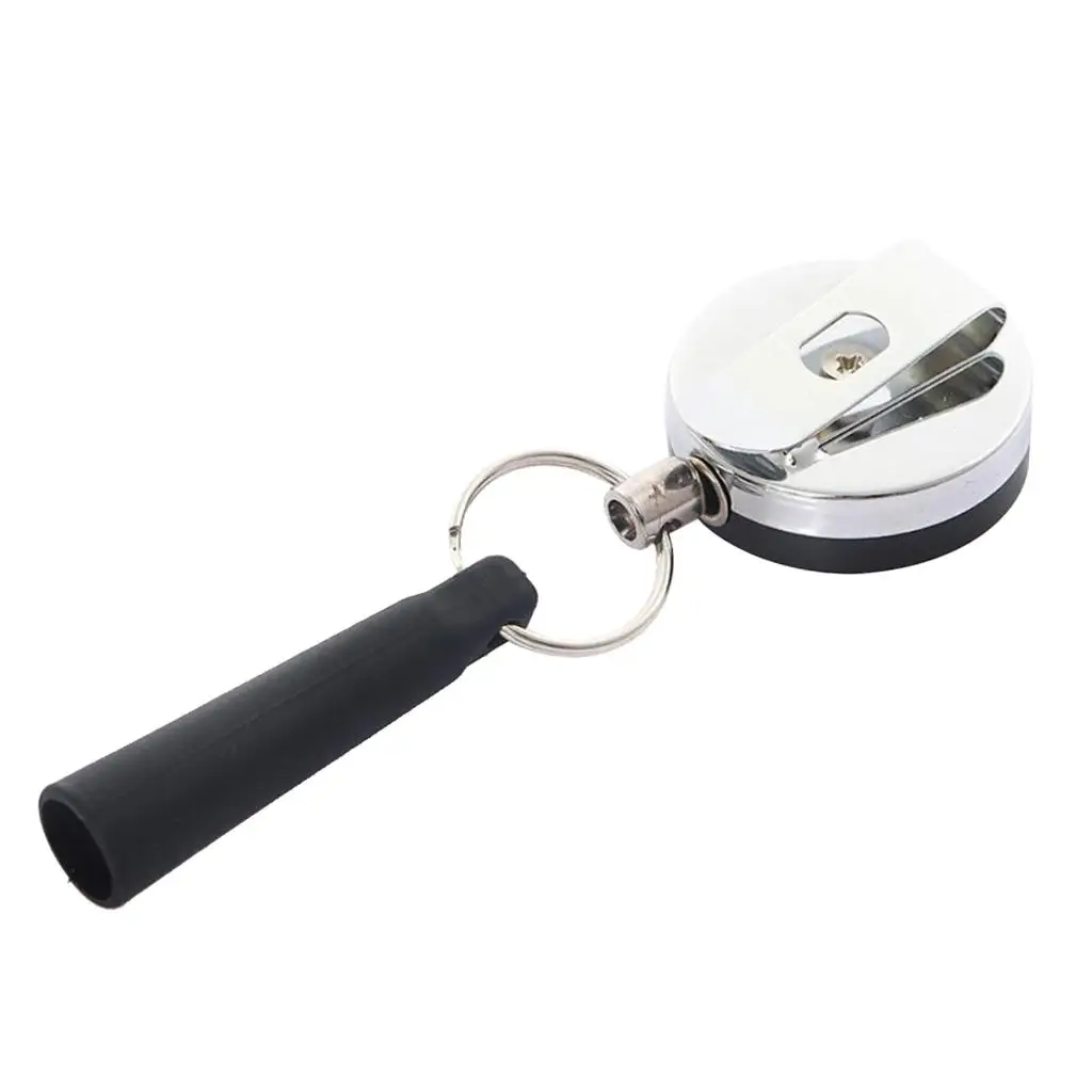 Telescopic Retractable Key Ring Reel Pen Holder Anti Loss Wire Rope for Marking Tools Carpentry