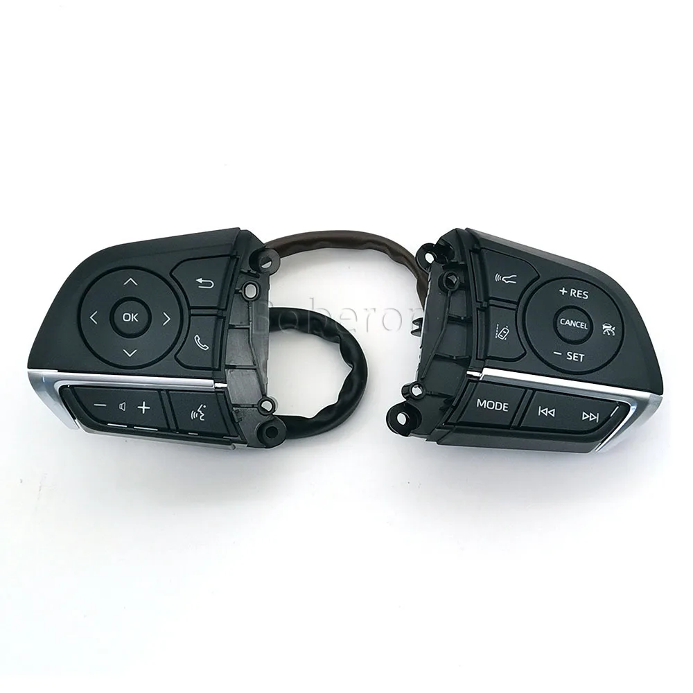 1Set Multifunctional Car Steering Wheel Control Buttons Cruise Control Switch For Toyota Avalon Camry 2019 2020 2021 2022
