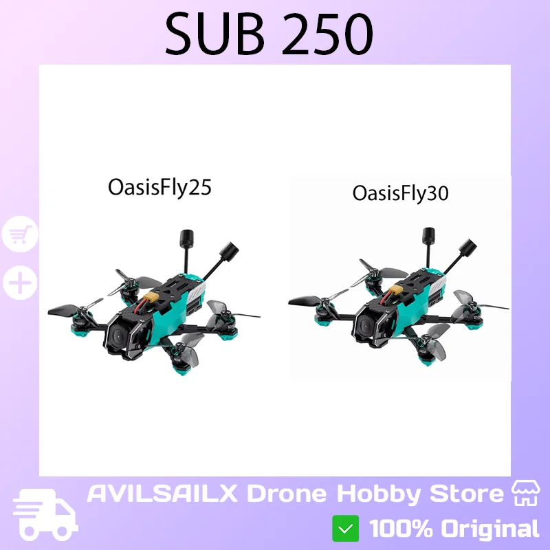 

Sub250 OasisFly25/OasisFly25 O4 Pro FPV Drone Combo - Indoor/Outdoor Ready-to-Fly