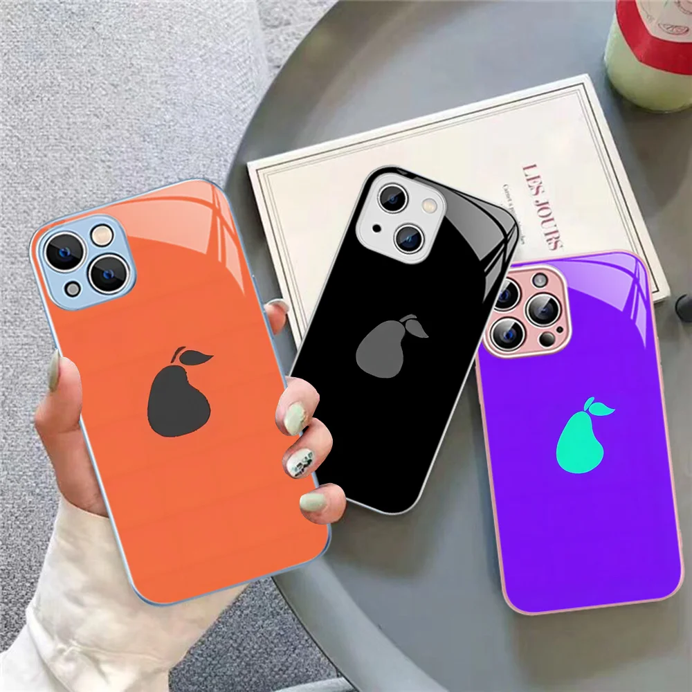 Funda de teléfono con logotipo I-Icarly P-Pear de vidrio templado para iphone 14 13 12 11 Pro Mini XS MAX 14Plus X XS XR
