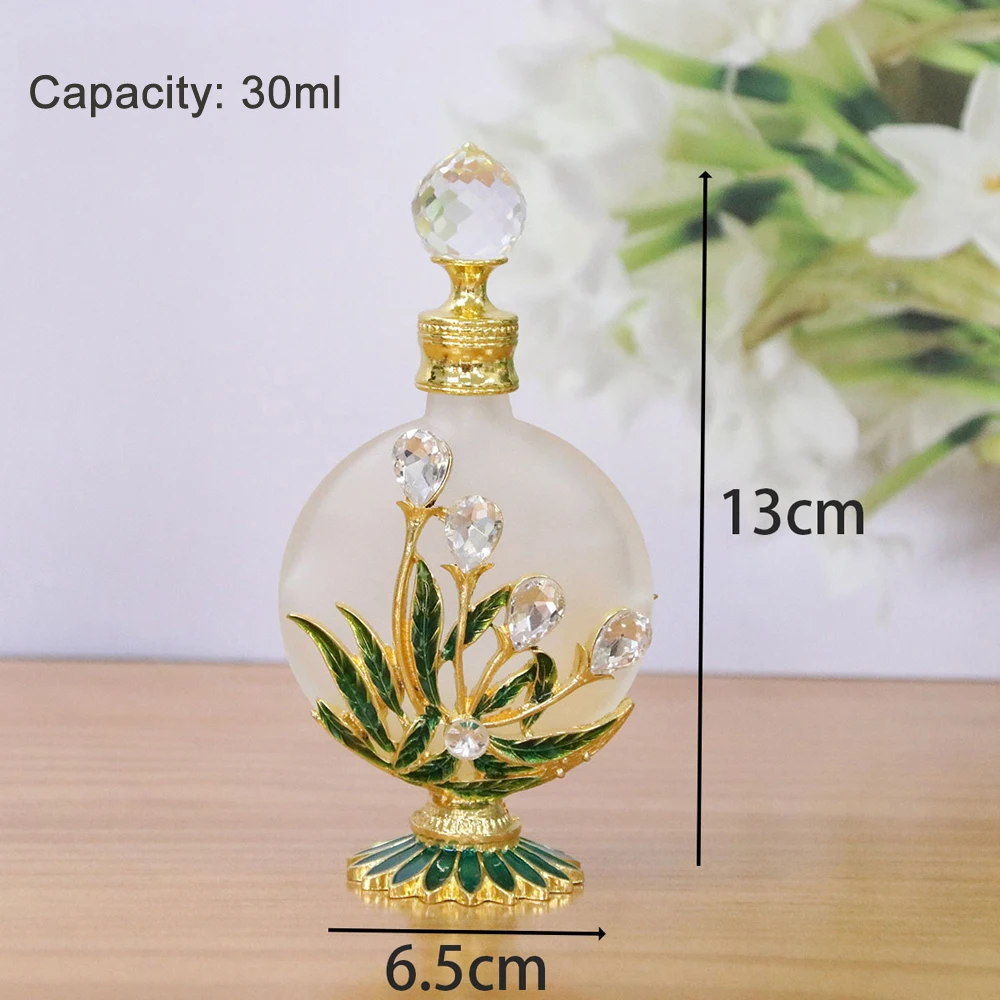 30ml Luxury Vintage Perfume Bottles parfum Maple Leaves Handcrafted Mini Travel Essentials Oil Glass Refillable Refill Dropper