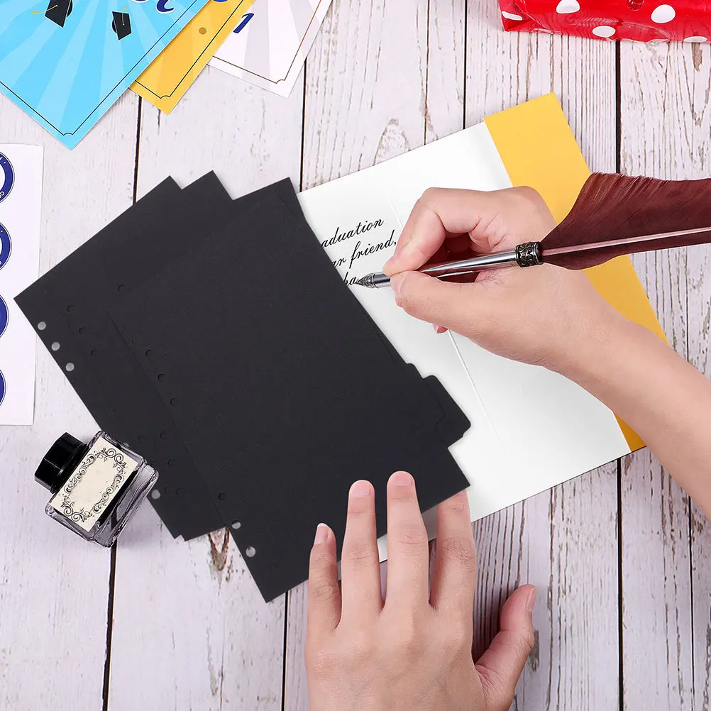 20 قطعة علامات التبويب الملونة مؤشر ورق دفتر الموثق فواصل استبدال المفكرة فواصل تصنيف علامات التبويب لكمات مقسم ل #5