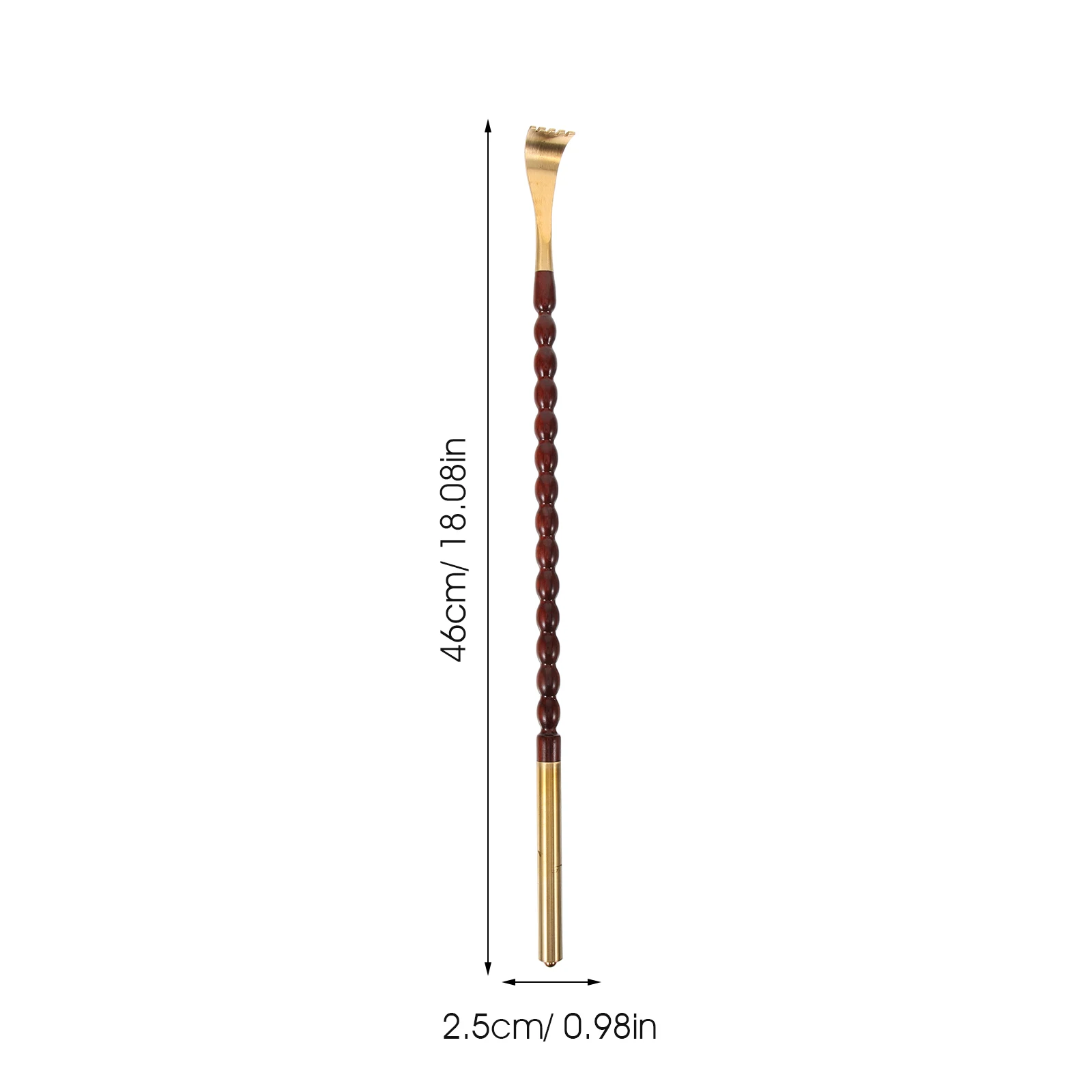 Scratching Ergonomic Design Back Scratcher Wooden Massage Tool Brass Foot Handheld