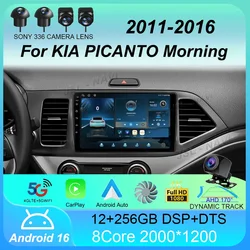 Carplay Auto Android 16 For KIA PICANTO Morning 2011 2012 2013 2014 2015 2016 Multimedia Navigation Car Radio Player WIFI+4G DSP