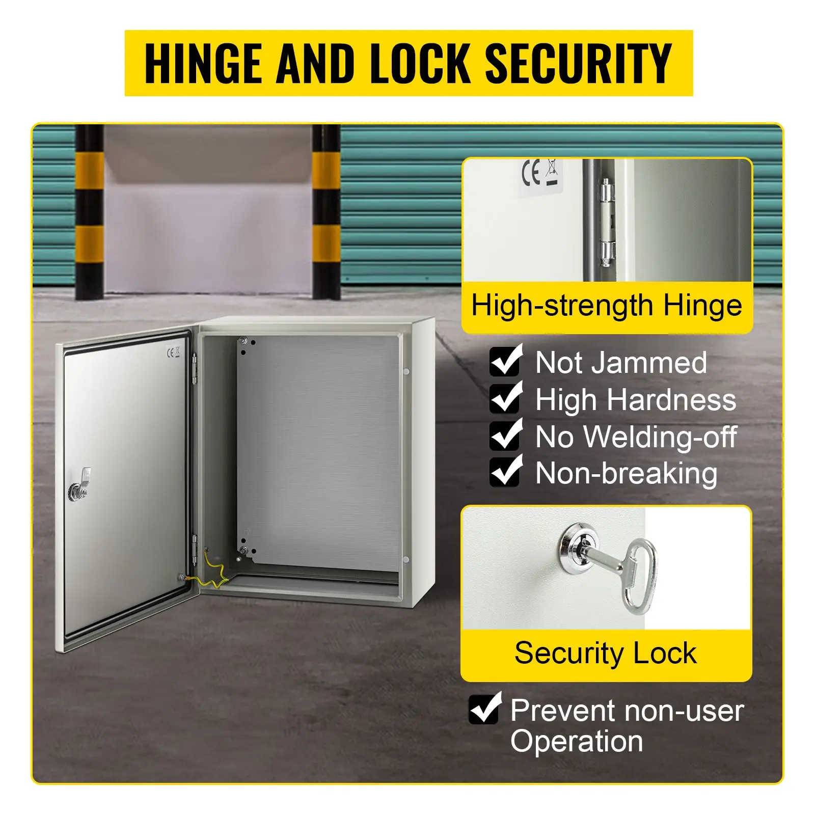 NEMA Steel Case, 20X16X8'' NEMA 4X Metal Electric Enclosure, IP66 Water & Dust Resistant, Suitable for Both Outdoor & Indoor