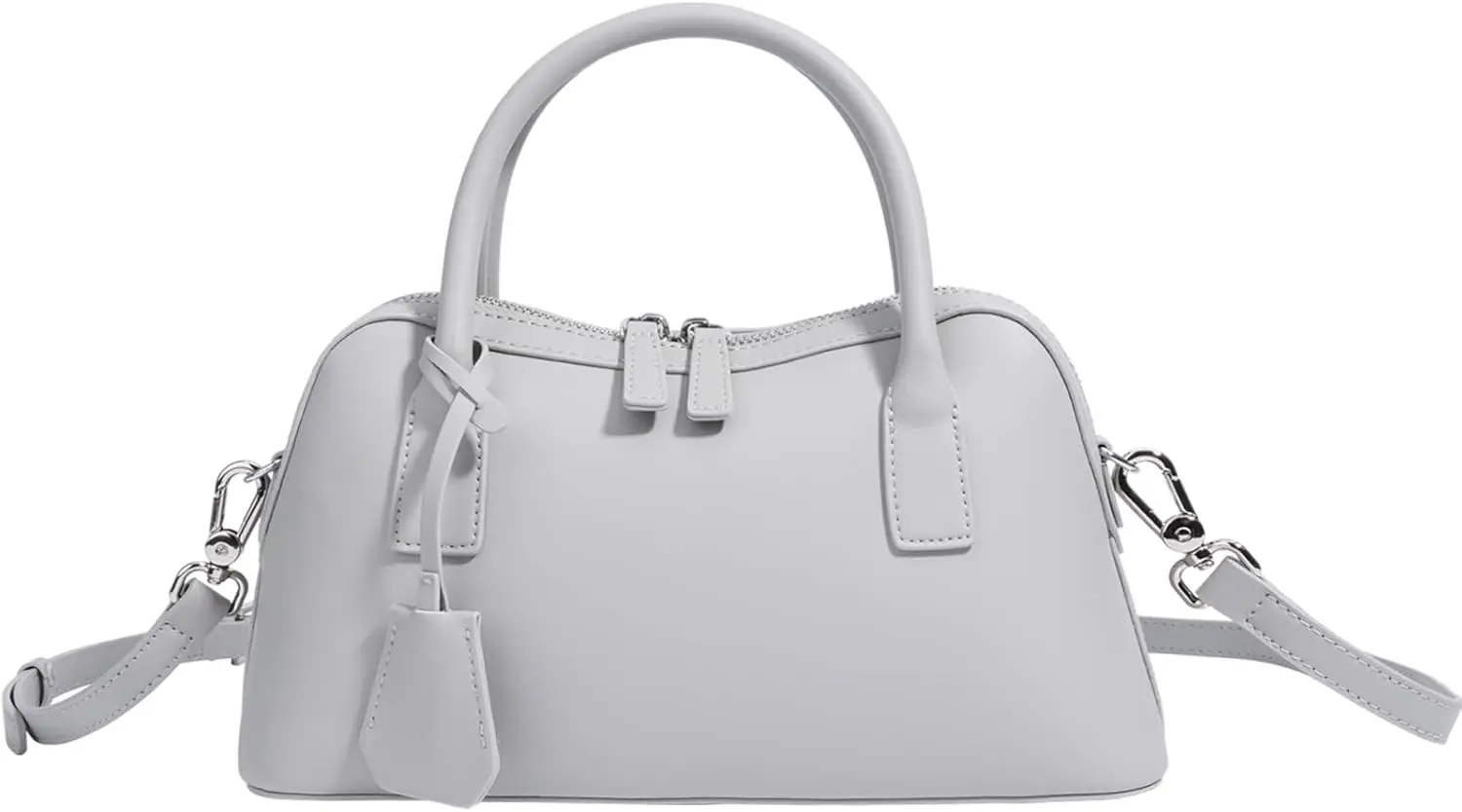 

Women’s Genuine Leather Shoulder Satchel, Top-Handle Bowler Handbag with Zipper Closure