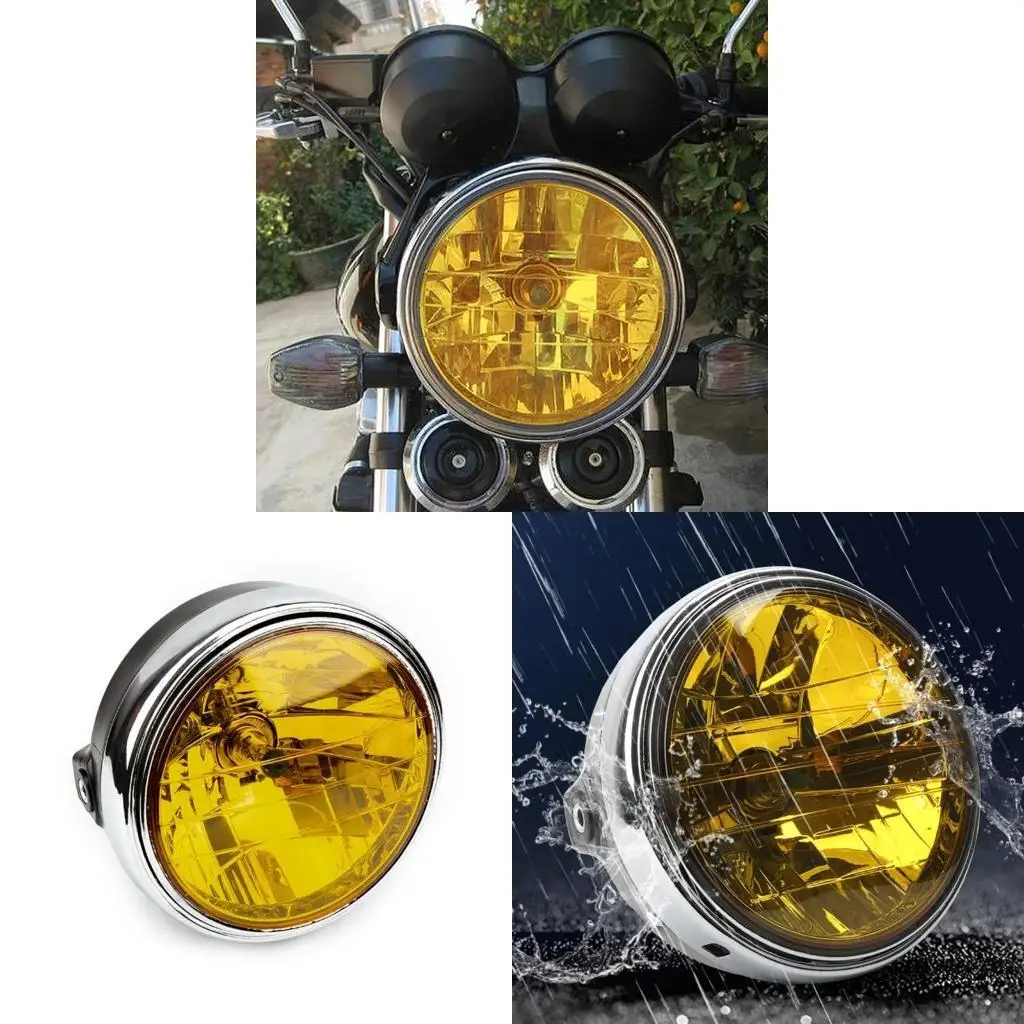 6XDF Motorcycle Round Headlight for CB400 CB500 CB750 900 1300 Replacement LED Headlamp Modified Accessories Repairing Parts