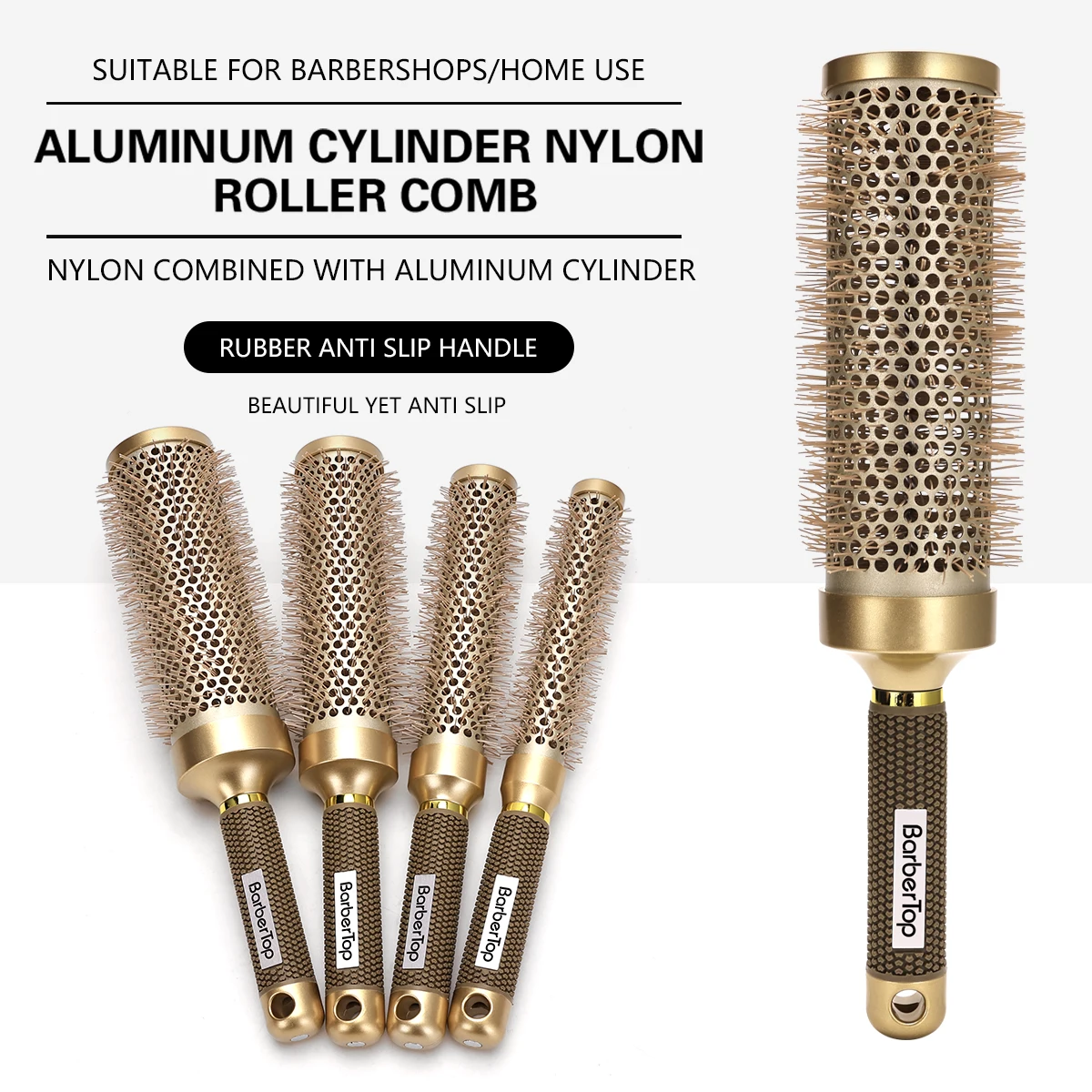 

BARBERTOP круглая расческа, бигуди для вьющихся волос, щетка из щетины кабана, круглая бочка, щетка для завивки волос, парикмахерская расческа