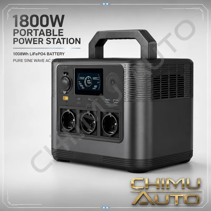 【CHIMU AUTO】1800W Portable Power Station 1008Wh LiFePO4 Solar Generator 220V 110V Pure Sine Wave Outdoor Power Supply