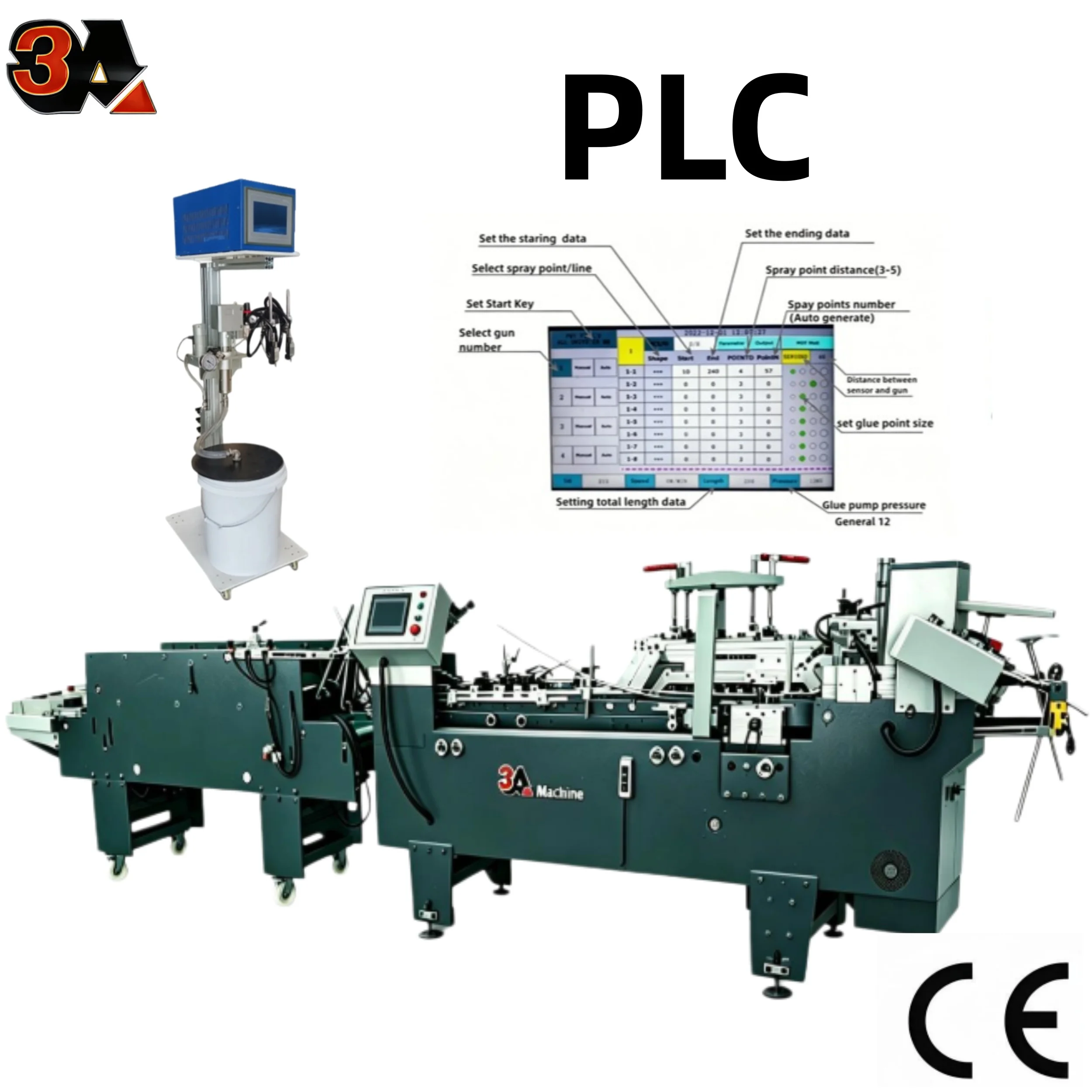 Easy Operation CQT580 Side Glue Box Gluing Machine High Precision Automatic Cold Glue Folder for Mini Boxes Plastic Packaging