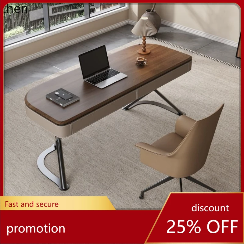 

HXL Настольный светильник из орехового дерева, роскошный минималистичный кабинет, минималистичный офисный стол