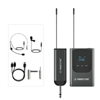 Phenyx Pro Single Digital Wireless Microphone System w/ 15 UHF Channels, Bodypack Transmitter, Mini Receiver (PDP-1-1B)