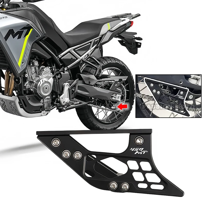 

NEW Motorcycle Chain Swingarm Guide Slider Roller Guard Chian Protect Cover For CFMOTO 450MT mt450 CF 450 MT 450mt 2024 2025