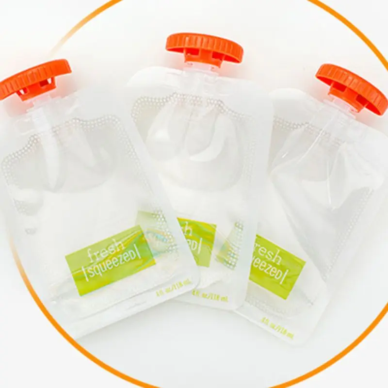 10 pcs Baby Reusable Food Supplement Bag Homemade Puree Portable Fruit And Vegetable Food Milk Bag Milk Bag