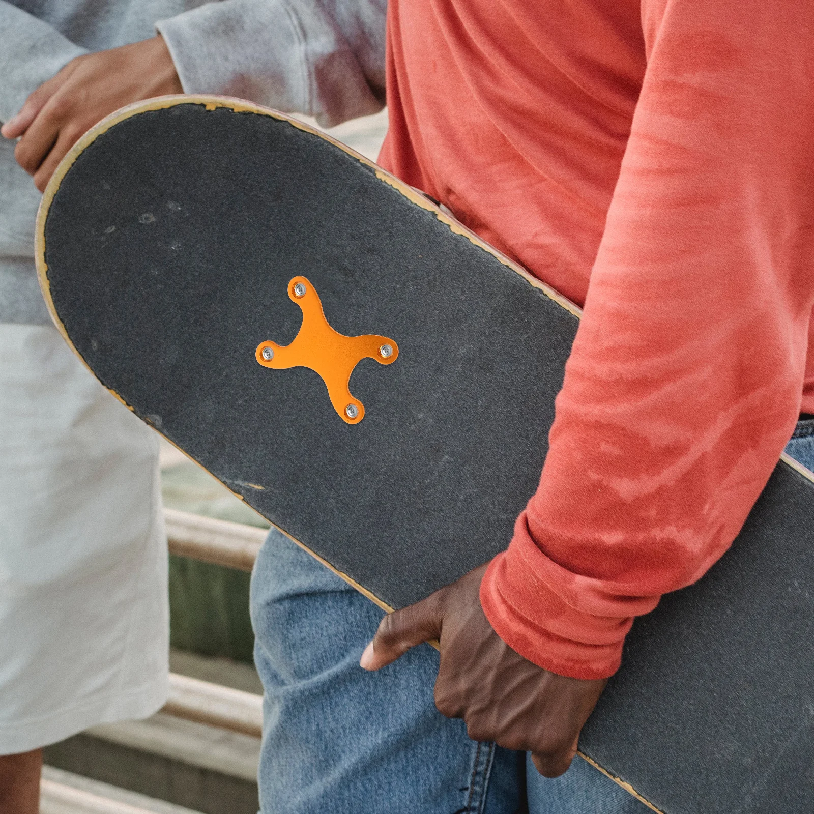 

2 шт., красный круглый угловой алюминиевый противорадиационный прокладка, поддержка моста для скейтборда, крепежное оборудование, шайбы, тонущая пластина, профессиональная