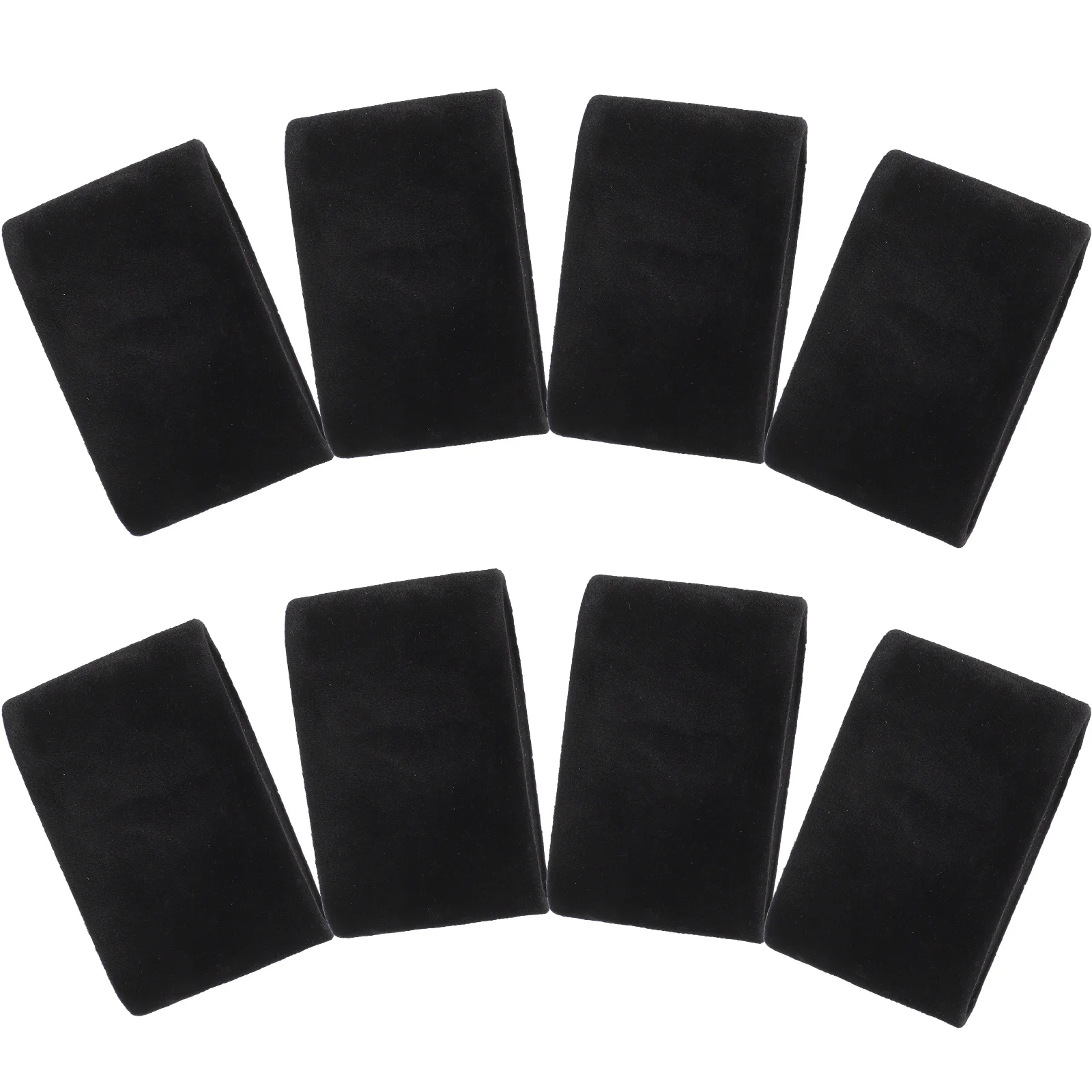 

8pcs Watch Pillow Black Flannelette Bracelet Bracelet Pillow Bangle Chain Holder Jewelry Organizer Stand Display Tool