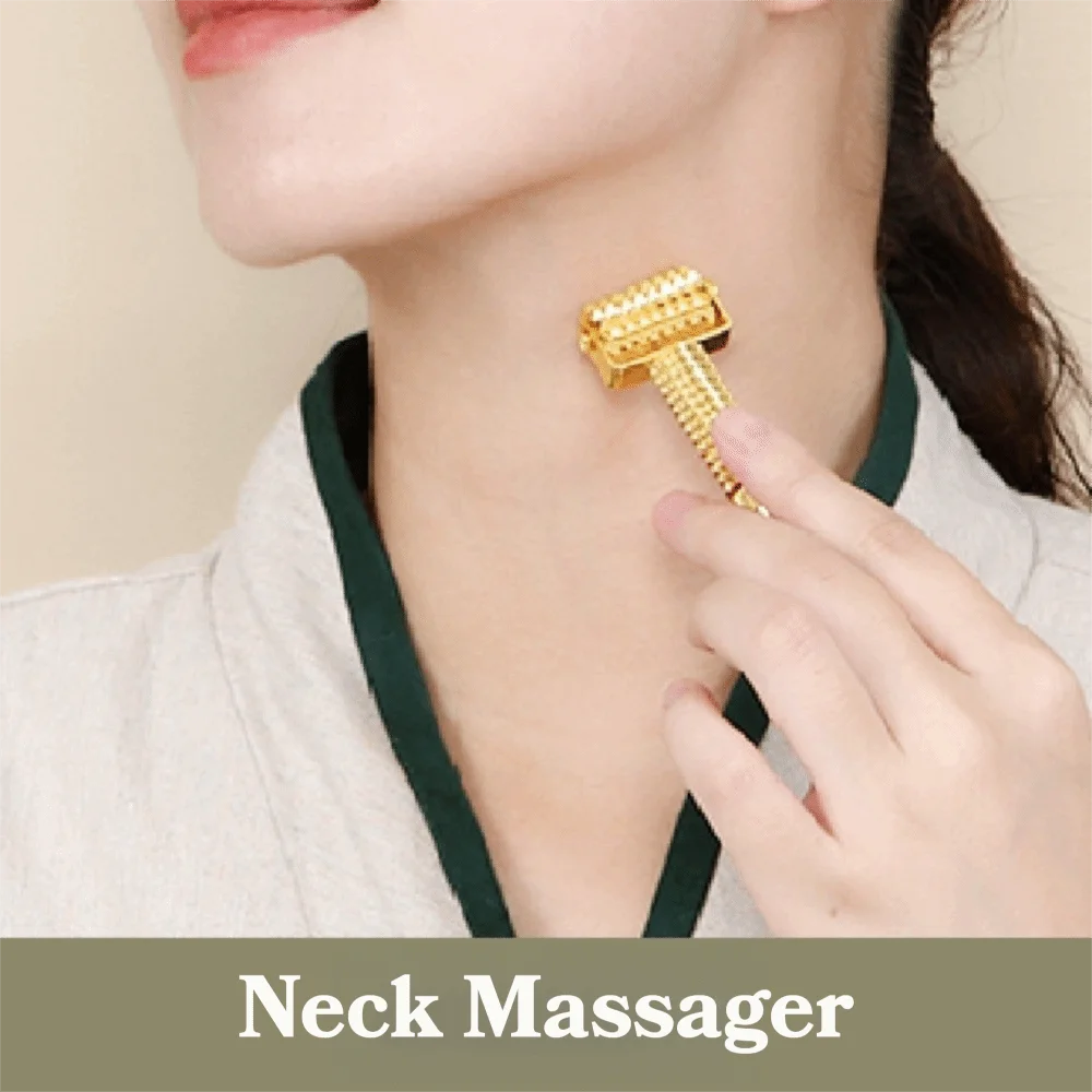 Multifunctional Acupuncture Points Detector Gold/Silver Spring Needle Massage Roller Retractable Acupuncture Points Probe