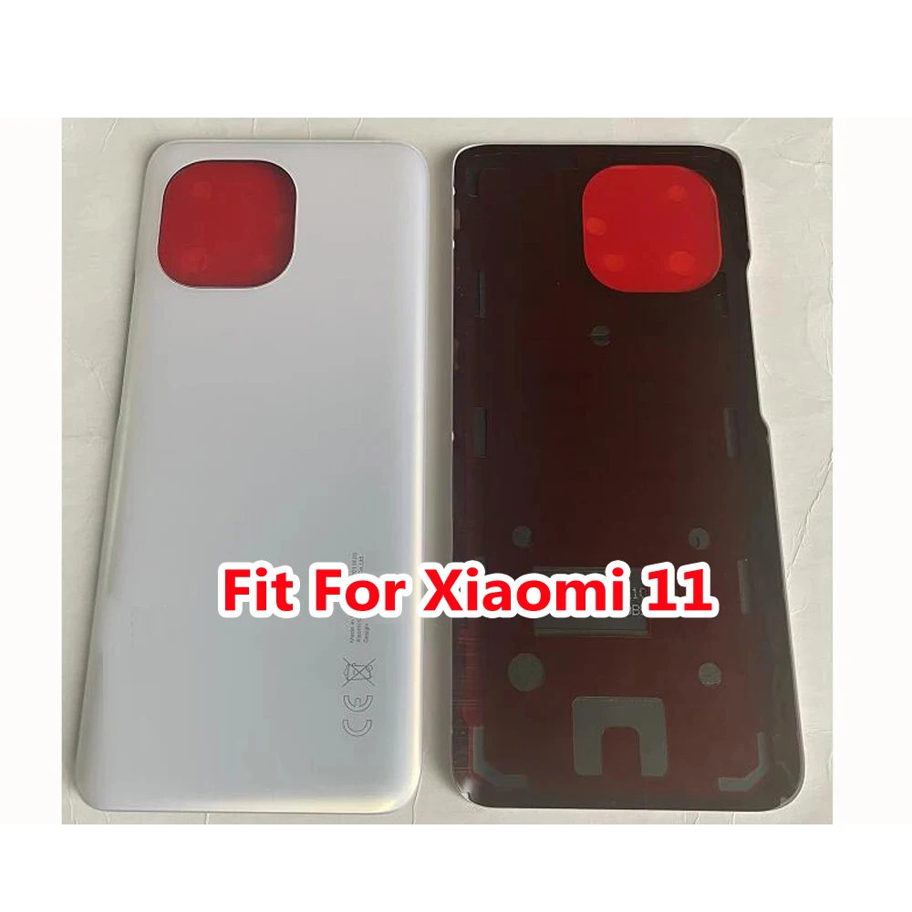 Best Back Battery Cover Rear Case Housing  For Xiaomi Mi 11 Mi11 5G Door Glass Shell + Adhesive Sticker Chassis Phone Lid