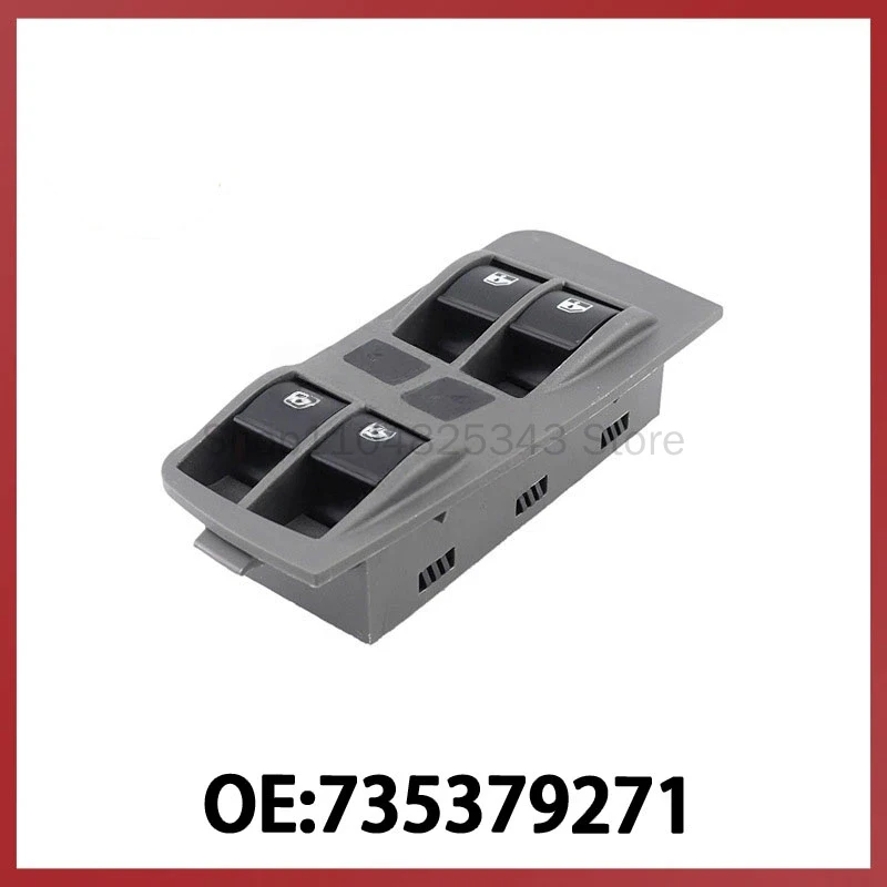 

735379271 подходит для электрических переключателей стеклоподъемников Fiat 2003-2004 годов выпуска, главных переключателей управления стеклоподъемниками.