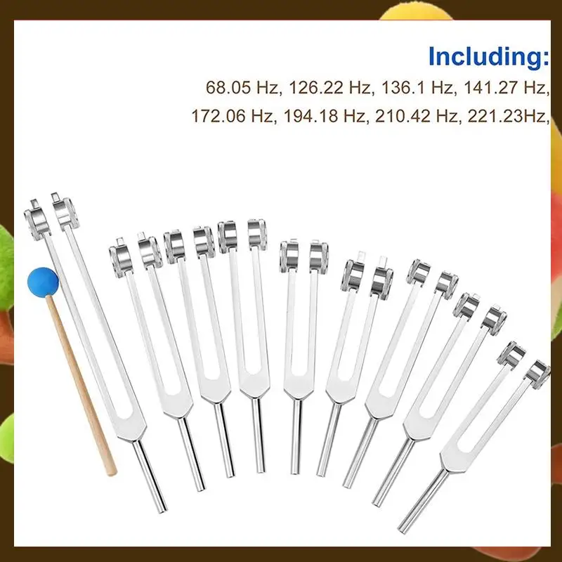 

Aluminum Alloy Chakra Tuning Forks Set With Hammers For Healing, Sound Therapy, Meditation, Yoga-Retail