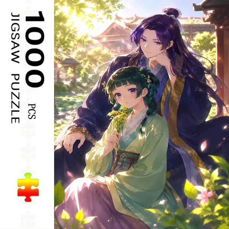 Puzzle 500/1000/1200/2000 Teile – „Die Apotheker-Tagebücher“ – Puzzle mit den Figuren Mao Mao und Jin Shi für Erwachsene, als Stressabbau-Spielzeug oder Geschenk.