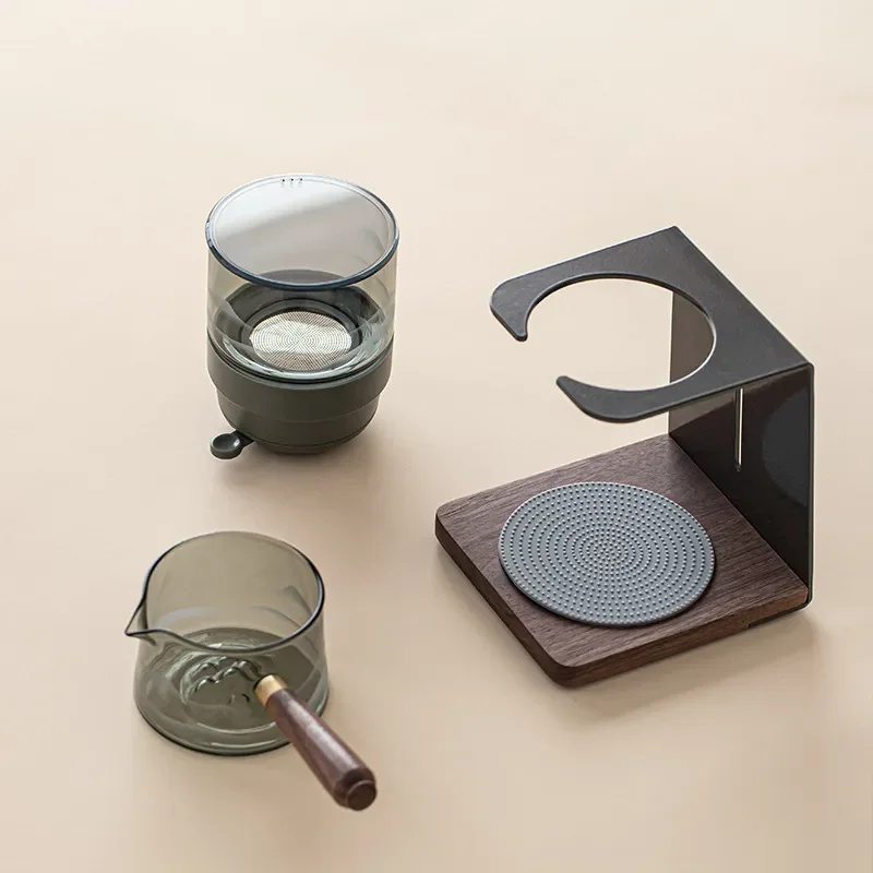 High borosilicate heat-resistant glass automatic tea set, household light luxury tea making office drinking teapot cup