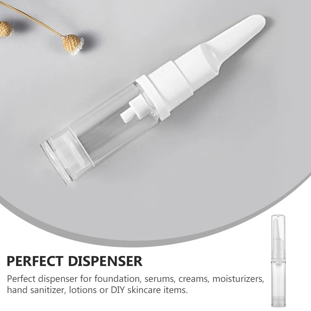 

10pcs 15Ml Eye Serum Bottle Clear Plastic Airless Vacuum Dispenser Portable Storage Container For Travel Cosmetics Creams Serums