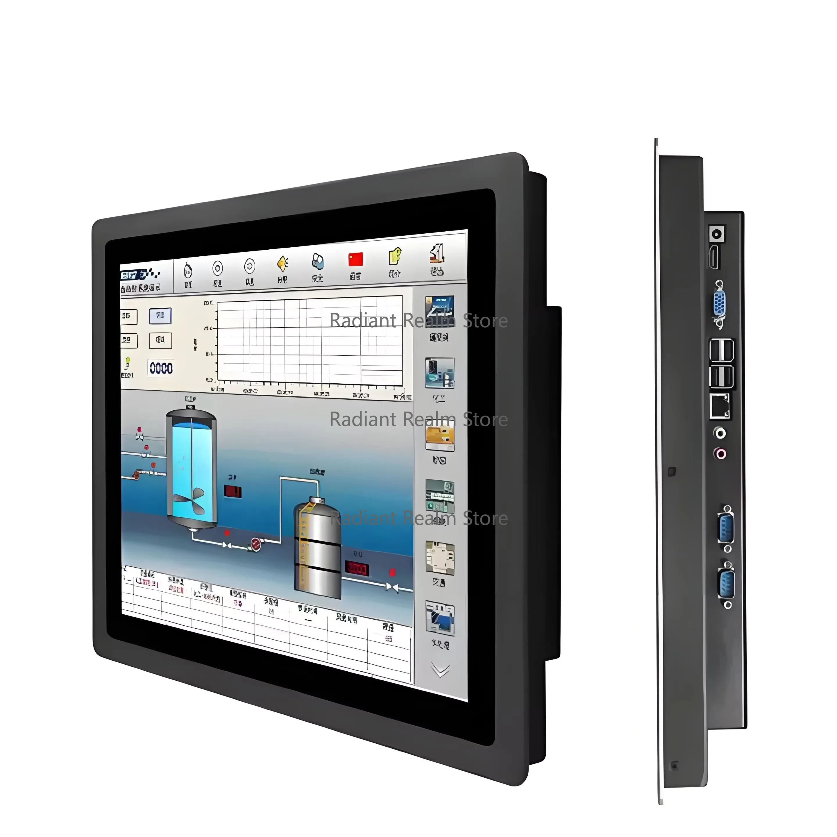 

J1900 15 Inch Industrial Touch Screen Panel Pc IP65 Cut-out Embedded Waterproof USB LAN RS232 HD Display Touch Screen Panel PC