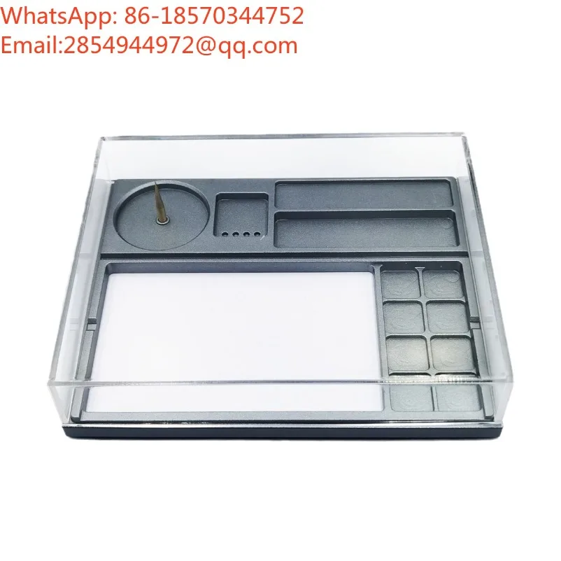 Watch Repair Accessory Storage Box Parts Placement Tray Metal Watch Component Organizing Holder for Watch Maintenance Work