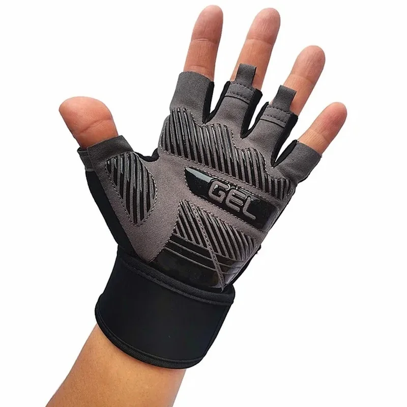 Anti-Slip Fitness Gloves Half Finger Bodybuilding Gym Gloves Weightlifting Dumbbell Training Crossfit Workout Exercise For Man