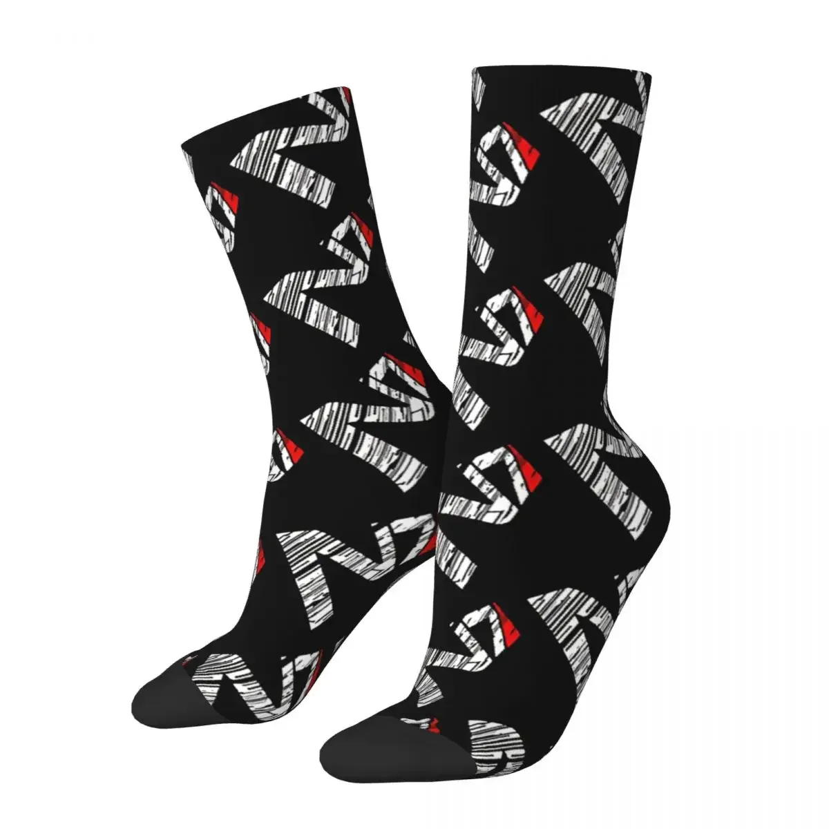 Hip Hop Retro N7 Tech Crazy Men's Socks Mass Effect Game Unisex Harajuku Pattern Printed Funny Happy Crew Sock Boys Gift