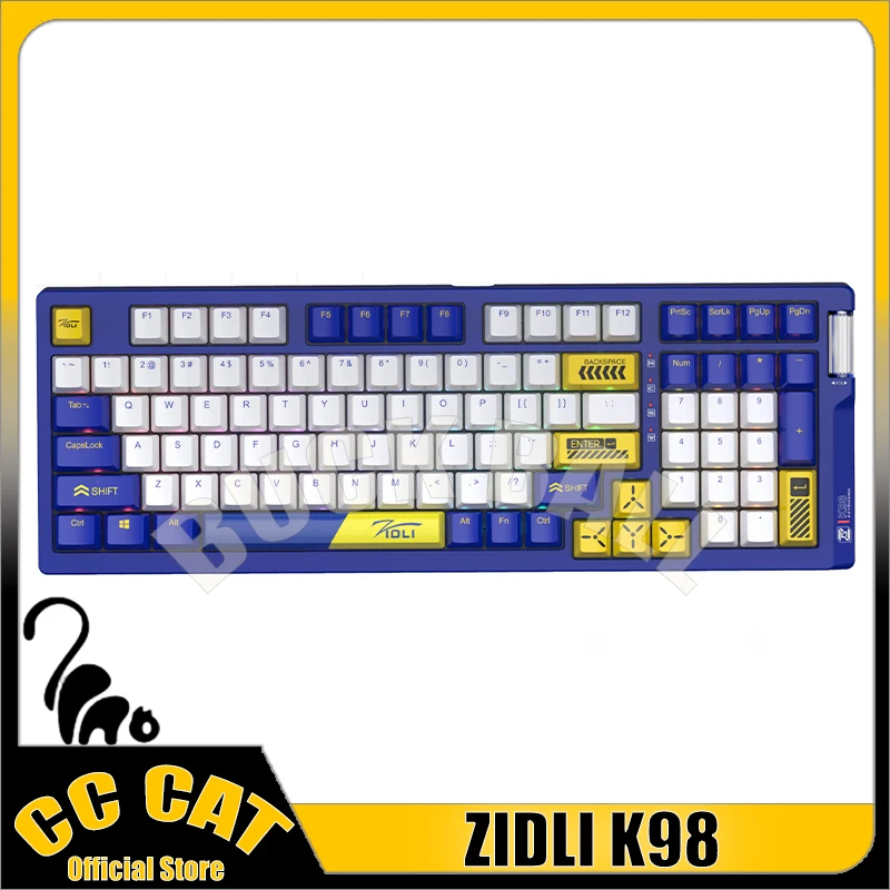 

ZIDLI K98 Mechanical Keyboards Gamer Keyboard Wired keyboards Optical Switch 98Keys RGB Custom Hot-swap Esports Gaming keybords