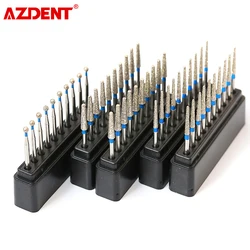 AZDENT-fresas de diamante Dental de 1,6mm, pieza de mano de alta velocidad, amoladora de herramienta de molienda de dentista, Diamante súper grueso, 10 unids/lote por caja