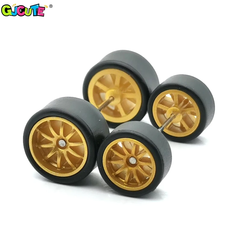 1Set 1/64 Alloy Car Staggered Front Small Rear Large Wheel 11.2mm+13mm BMS Serie Gild/Silvering/Golden/Silver For Hot Wheel