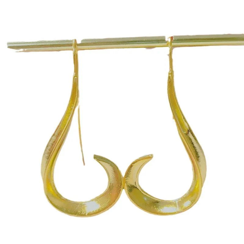 

Vintage Simple Crescent Moon Earrings Geometric Creativity Silver Gold Color Dangle Earrings for Women Jewelry